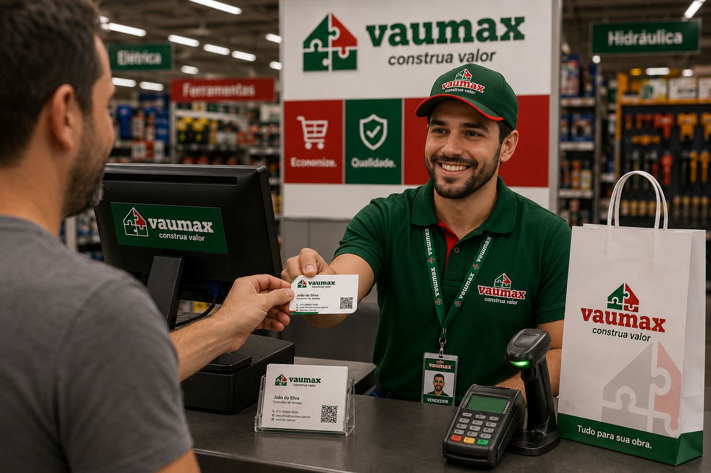 Atendimento VAUMAX no caixa